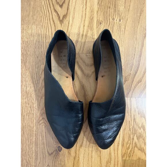 Sevilla Smith Handmade Black Leather Side Cut Shoes Women’s Size EU 37 US 6.5/7 - Picture 1 of 9